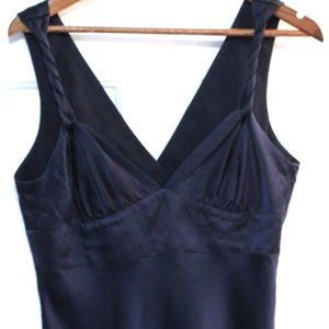 Trina Turk women's tank blouse size large blue silk office camisole